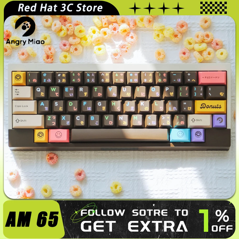 

Angry Miao AM 65 LESS R2 Mechanical Keyboard Aluminium Alloy Three Mode Custom RGB Wireless Gaming Keyboard Hotswap Pc Gamer Mac