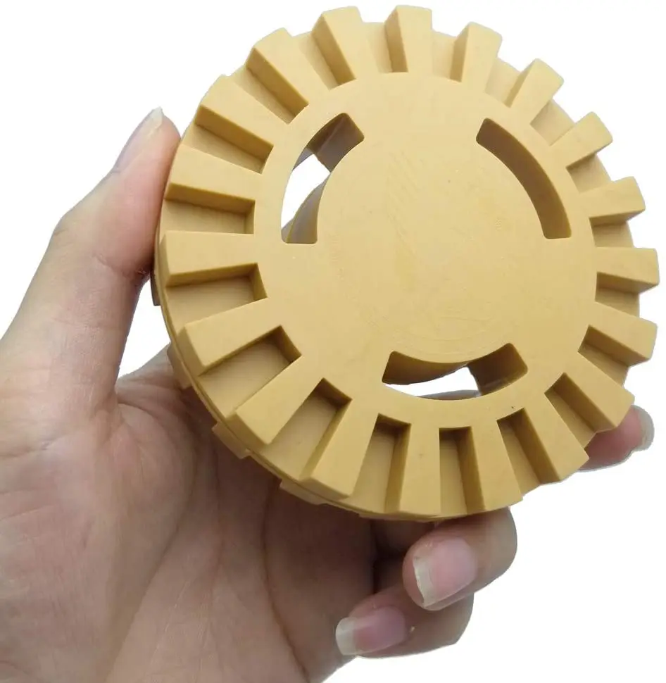 Cao Su Tẩy Bánh Xe 3.8 Inch Miếng Lót & Adapter-Đính Kim Sa Keo Tẩy, Vinyl Decal, đồ Họa Công Cụ Xóa-1 Gói