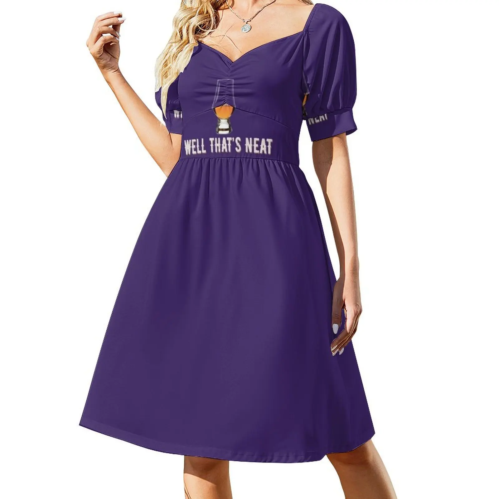 

That's Neat Whiskey Funny Saying Short-Sleeved Dress elegant guest wedding dress Dress women