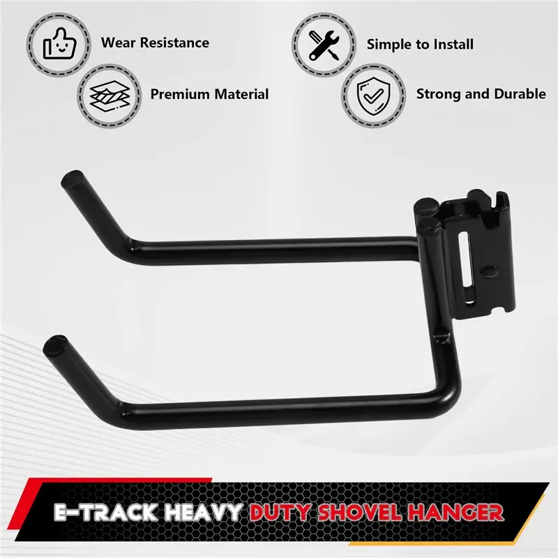 A93Z E-Track الثقيلة مجرفة شماعات أداة مزدوجة J هوك المغلقة مقطورة المسار الملحقات لتخزين أدوات التعامل مع طويلة #3