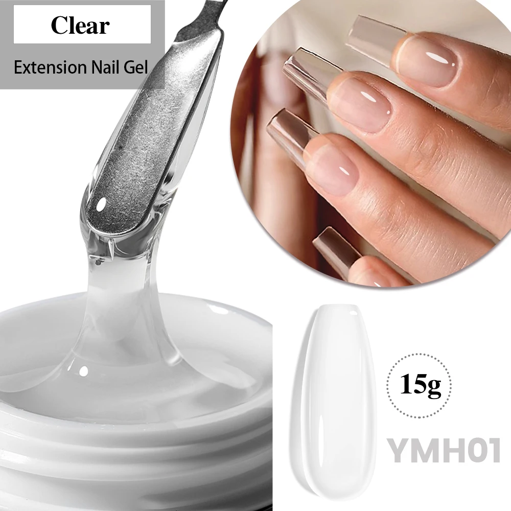 YOKEFELLOW 15g Jelly Extension Gel Nagellack Nude Pink Clear Building Construct Extend Gel Soak Off UV LED Acryl Gel Lack