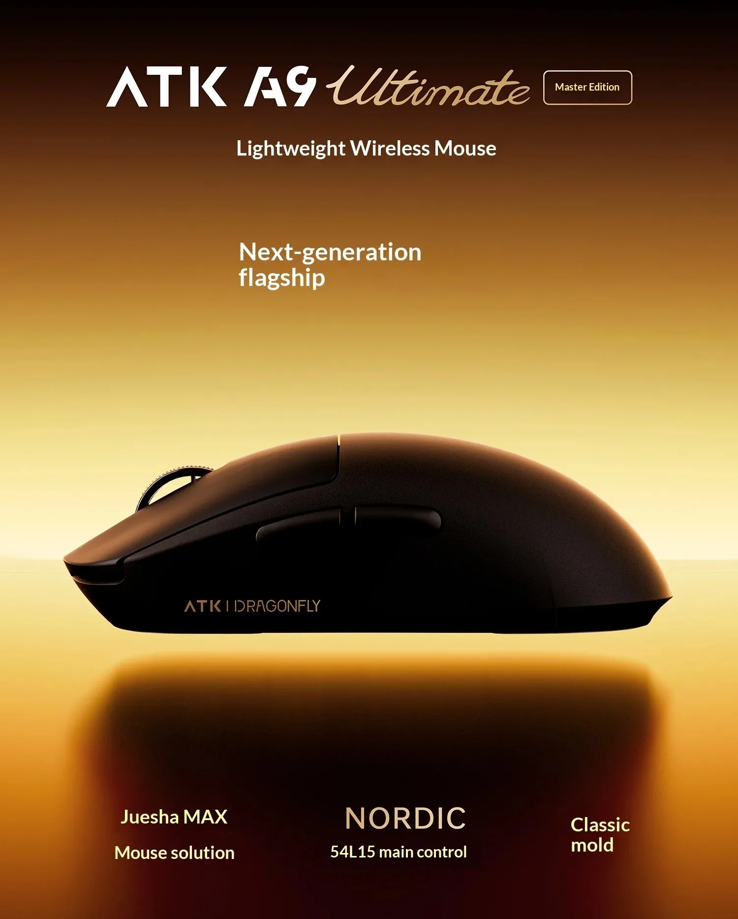 

ATK A9 Air Ultimate Wireless Gaming Mouse Tri-Model Dual 8KHz Lightweight PAW3950UItra 42000DPI 750IPS Ergonomic E-sports Custom