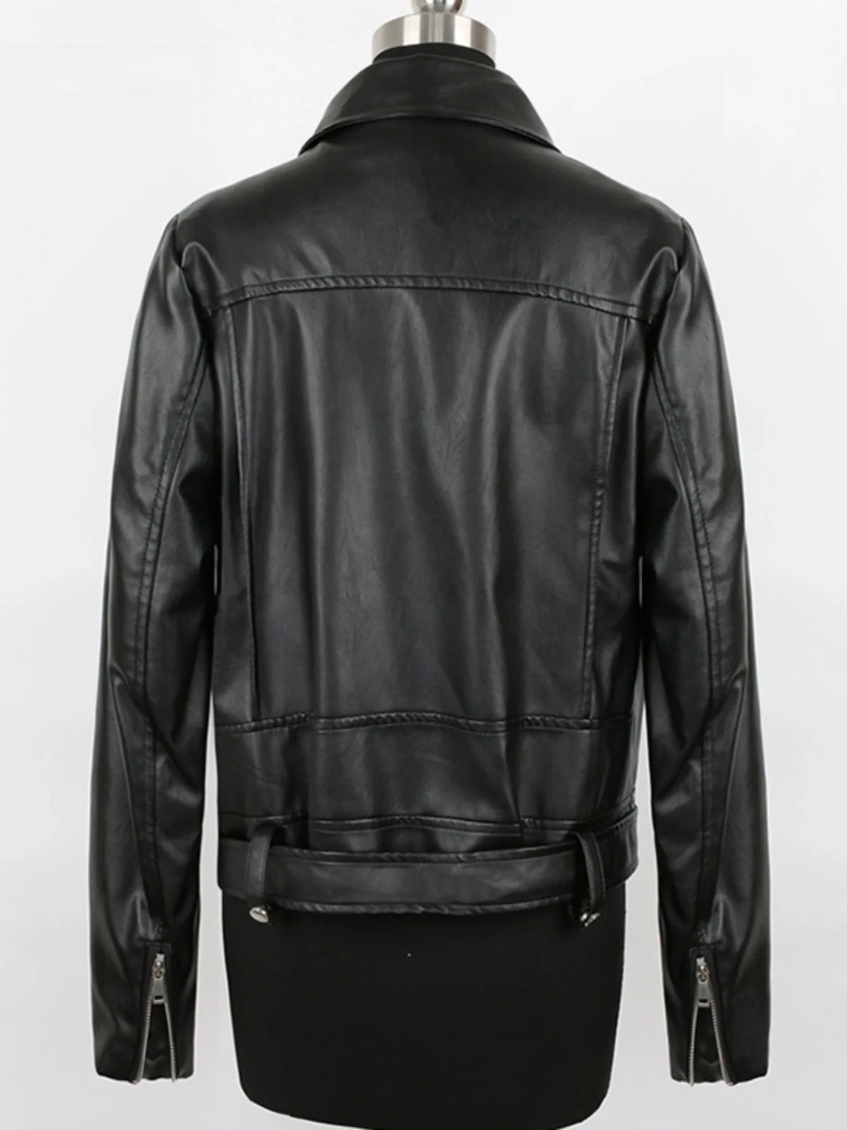 Nerazzurri – veste de moto pour femmes, manteau en cuir PU blanc, avec ceinture, manches longues, style navetteur, nouvelle collection 2023