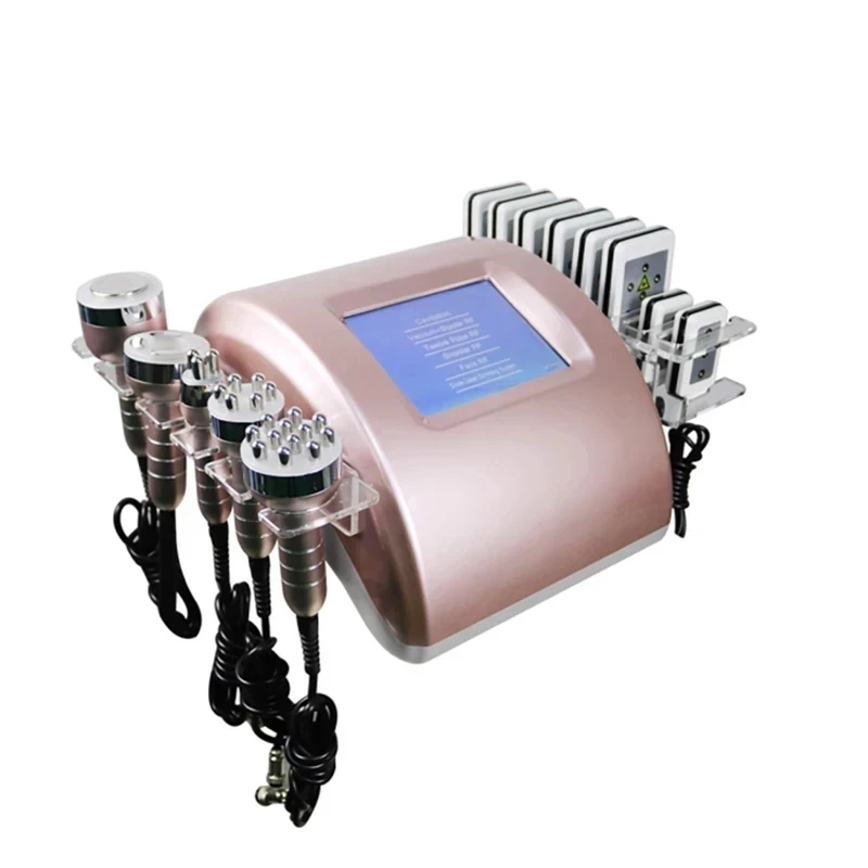 CE Approved 6 in 1 Vacuum Laser Radio Frequency 40K Lipo SlimmingCE Approved 6 Ultrasonic Liposuction Cavitation Machine For Spa