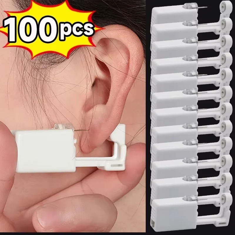 Safety Ear Piercer Gun Kit Women Men Disposable No Inflammation Ear Piercing Device Simple Daily Fashion Jewelry Piercing Tool