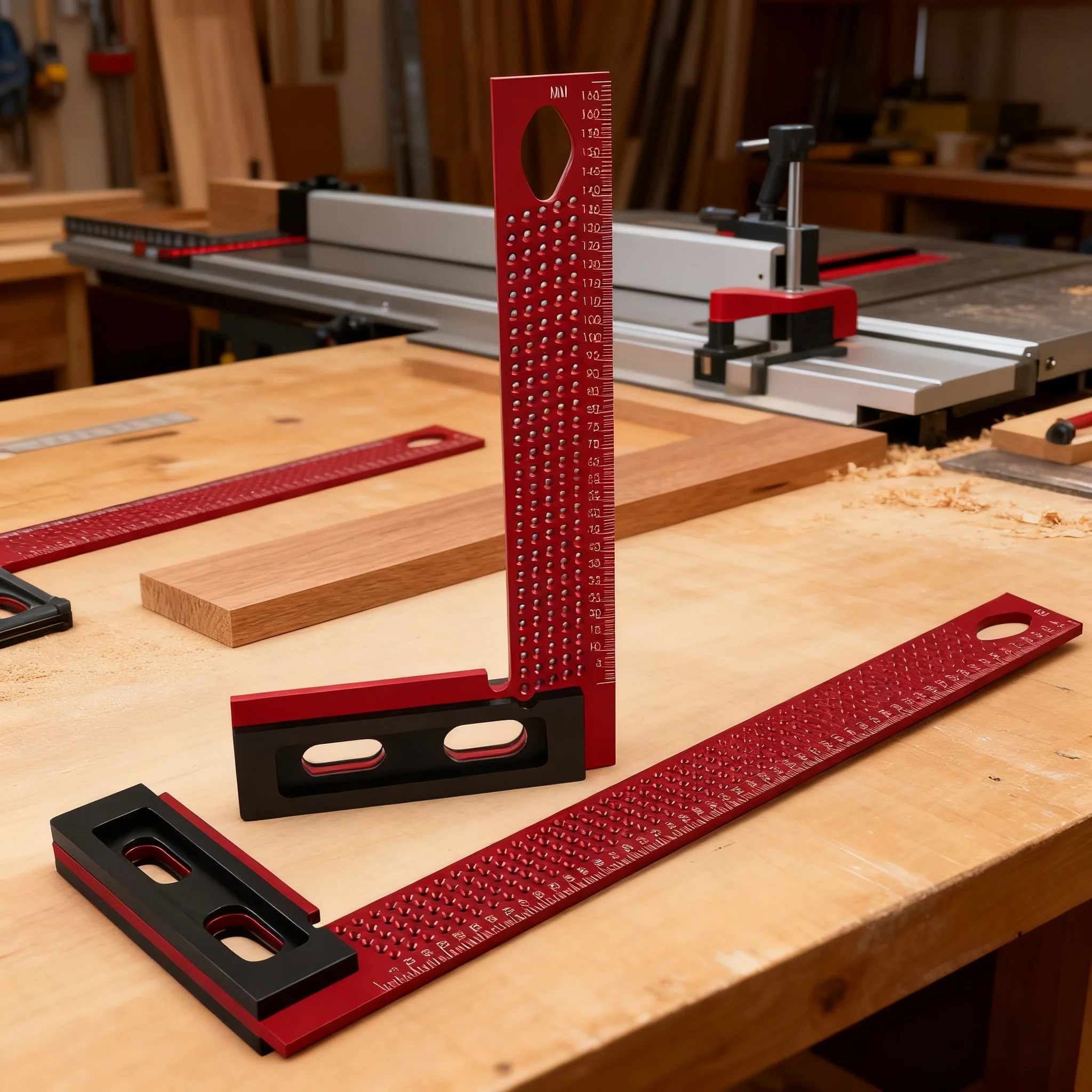 Прецизионная измерительная линейка из алюминиевого сплава 300 мм/200 мм, многоугольный транспортир для маркировки, L-квадратный инструмент, измерительная и разметочная линейка