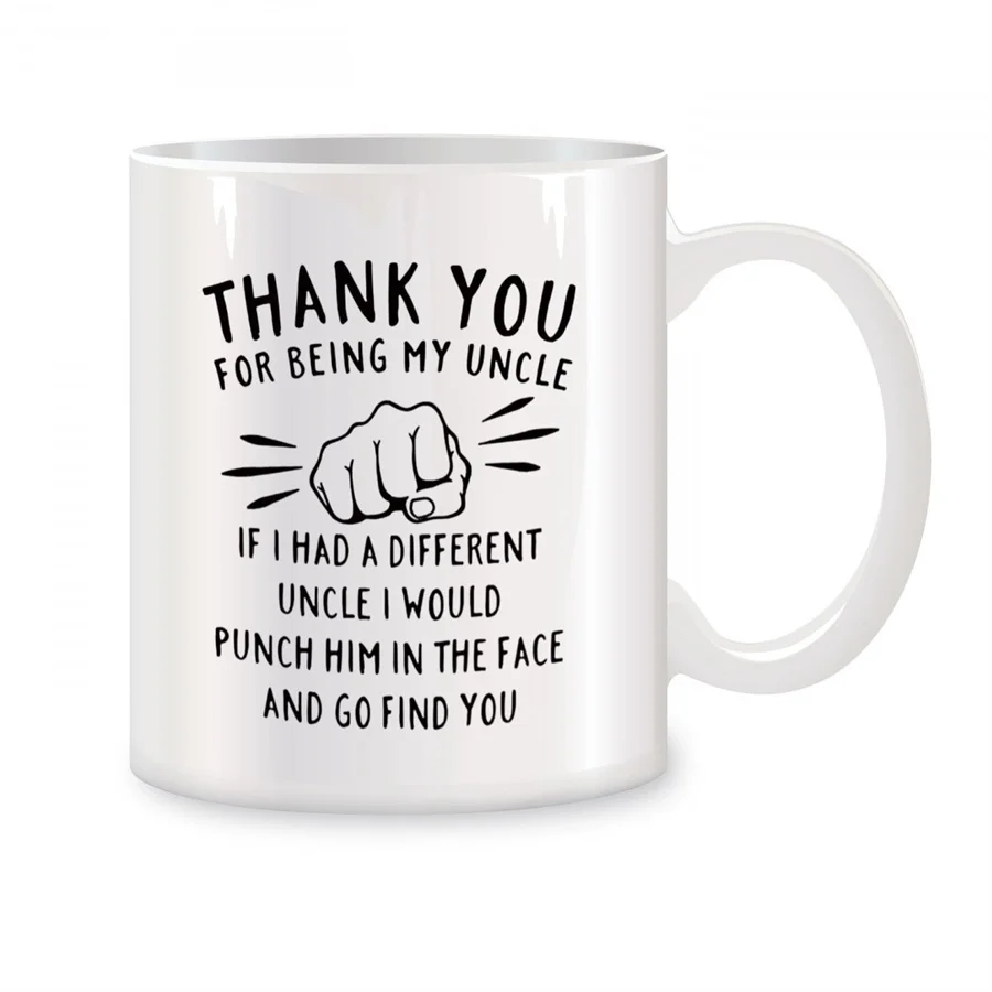 

Thank You for Being My Uncle Mugs For Men Uncles Cool Fathers Day Birthday Gifts Novelty Coffee Ceramic Tea Cups White 11 oz