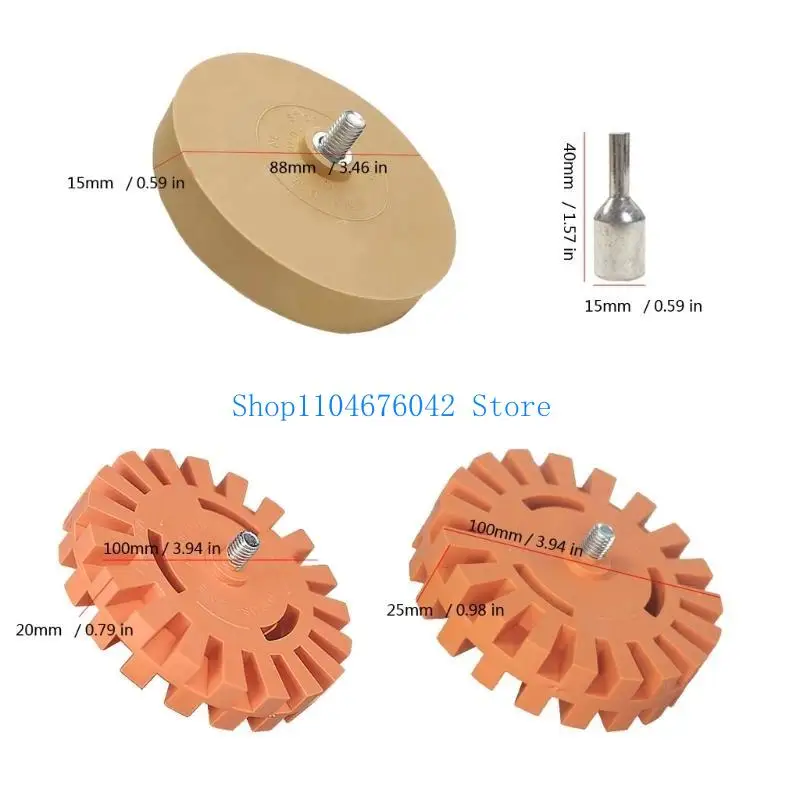 5asd High Performances Rubber Wheel Accessories Professional Grade Adhesive Removal Tool for Car for DIY Enthusiasts