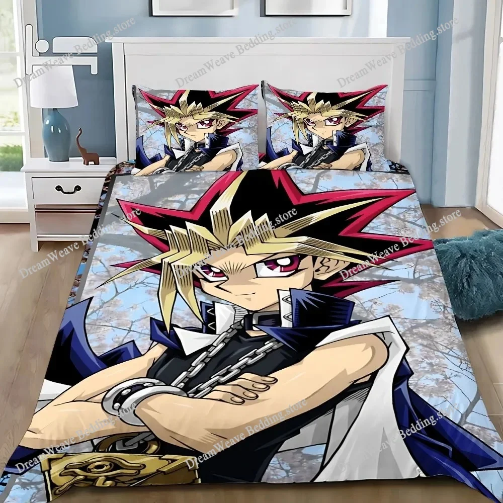 

Home Textile Cartoons Yu-Gi-Oh Pharaoh Atem Cover Duvet Cover Pillow Case Boy Girl Polyester Bedding Set King Queen Twin Size