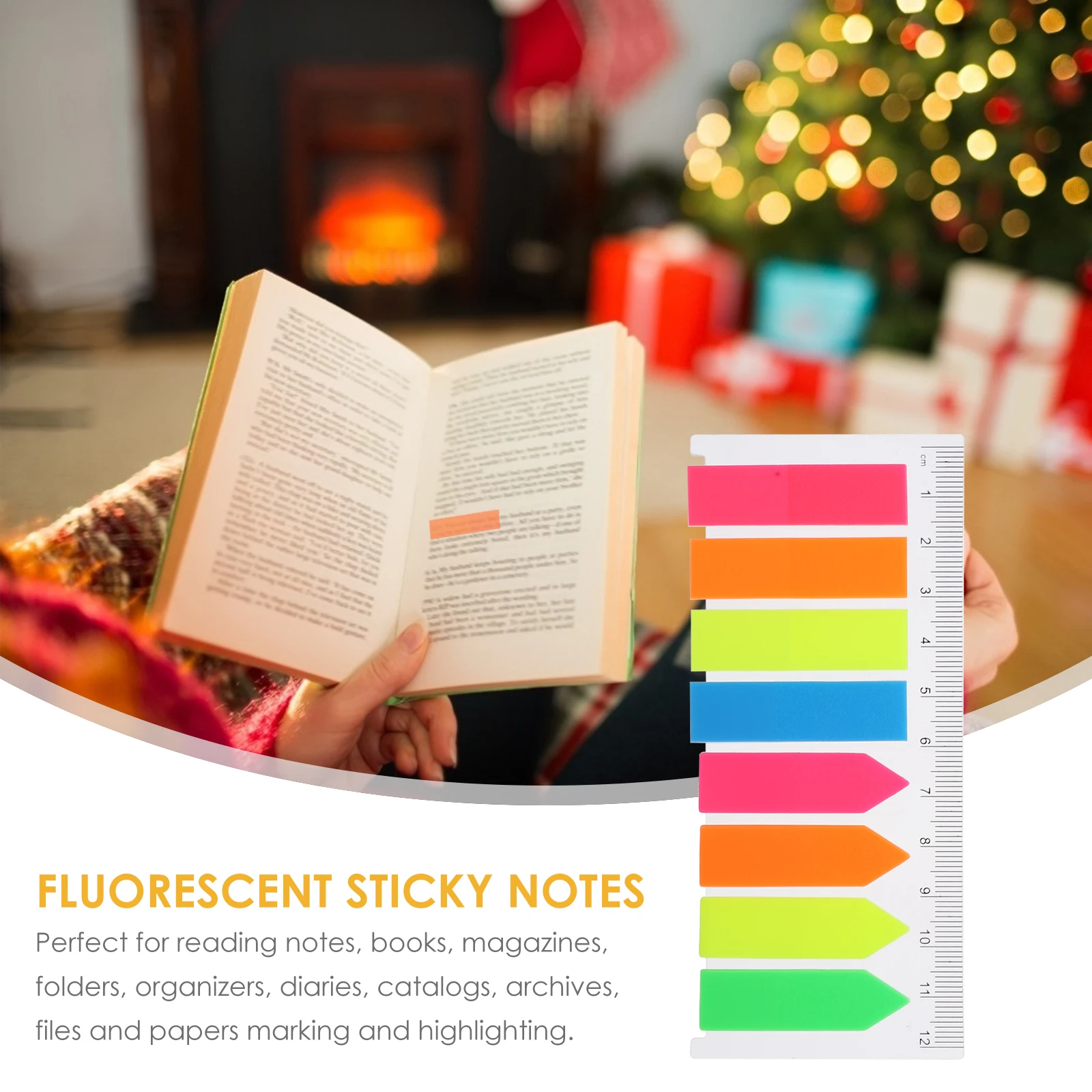 5 Sets Fluorescent Sticky Memo Notes Colored Index Label Stickers For Document Book Page Organizer Highlighting Classification