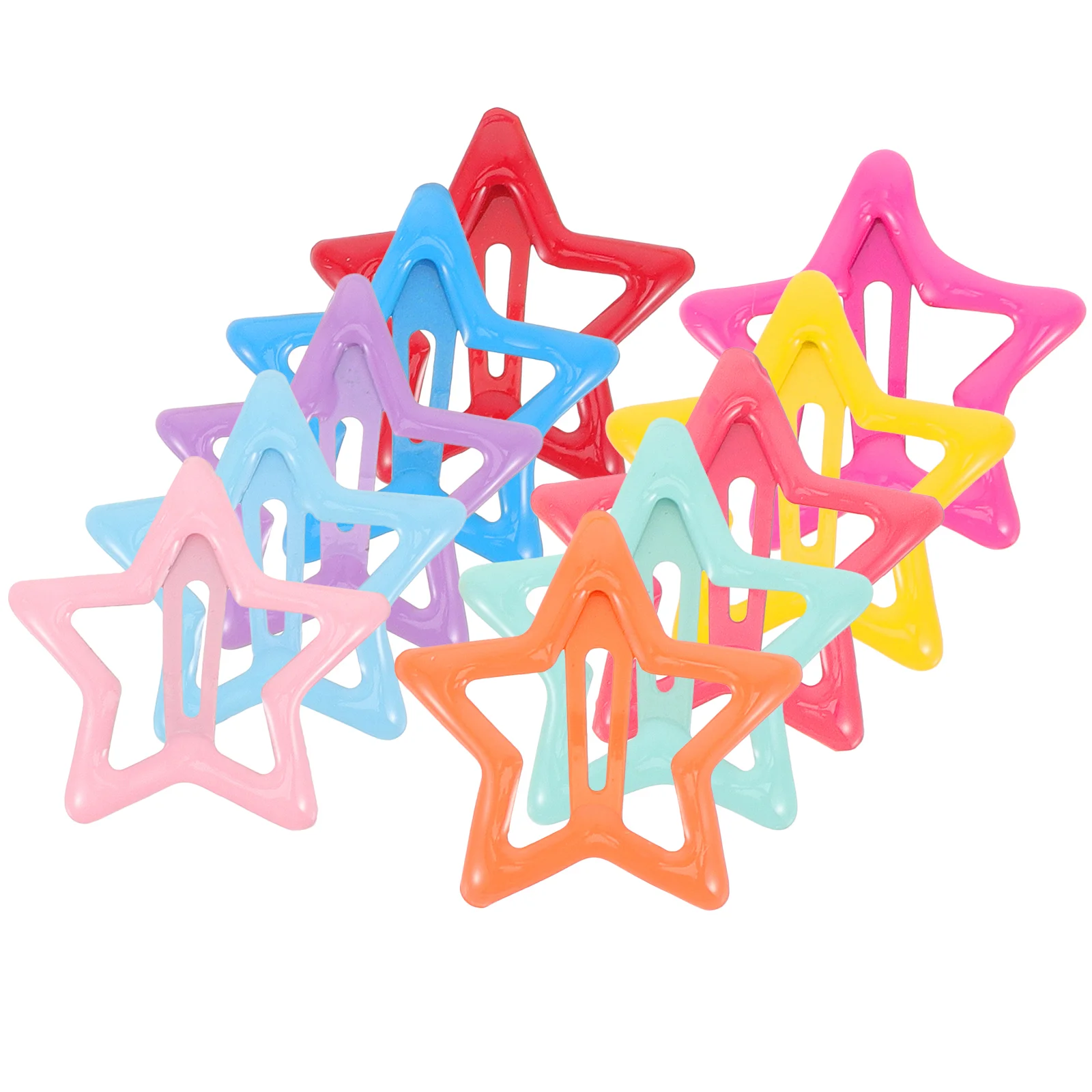 

20 Pcs Pentagram Hairpin Barrettes Clips Pins Clamp Metal Star Women's Small