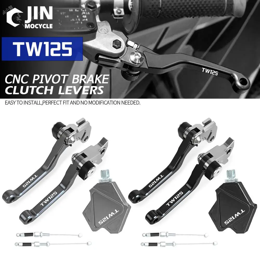 For YAMAHA TW125 1999 2000 2001 2002 2003 2004 Aluminum Accessories Stunt Clutch Lever Easy Pull Cable System Brake Clutch Lever