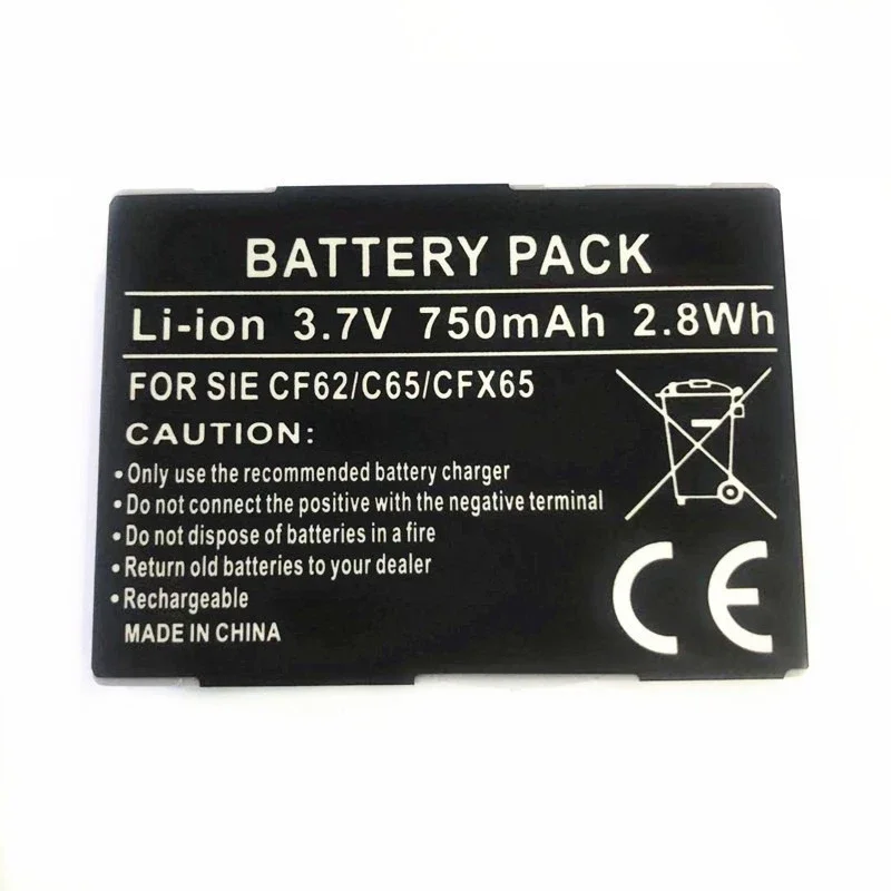 3.7V 750mAh Battery for Siemens A31,A58,AX72,AX75,C65,C66, C70,C71,C72,C75,C81,CF62,CF63,CF65,CF75,CFX65,CFX-65 CT66,CT75,CTX65