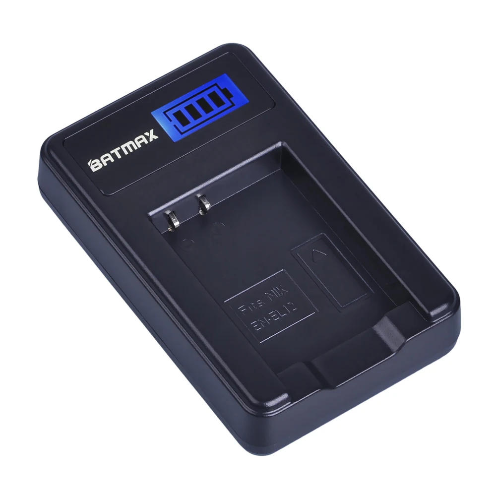Batmax EN-EL12 Battery+LCDUSB Charger for Nikon Coolpix B600 W300 A900 AW100 AW110 AW120 AW130 S9700 S9500