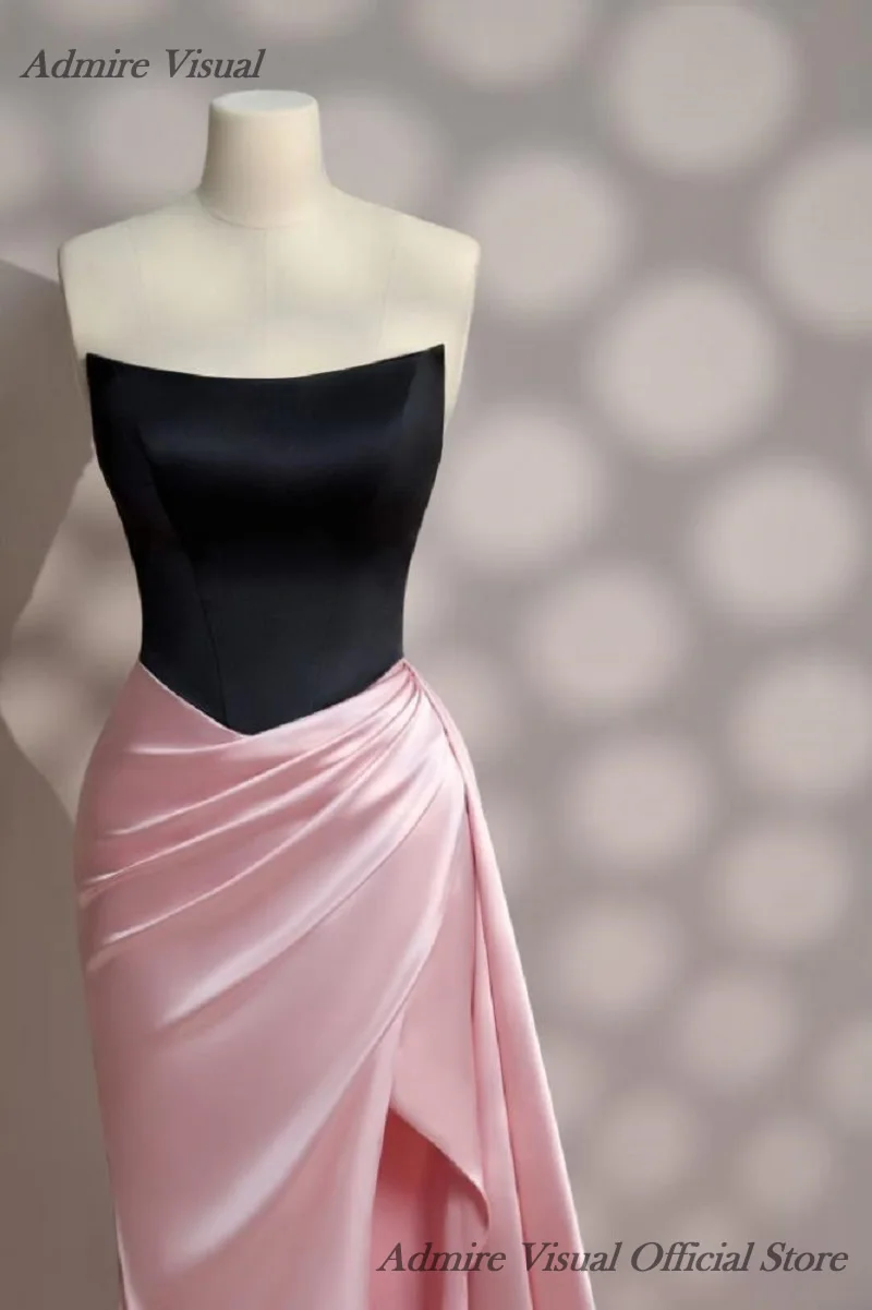 Admire Visual Длинное платье для выпускного вечера Русалка с вырезом лодочкой без бретелек без рукавов с разрезом Элегантные платья для особых случаев