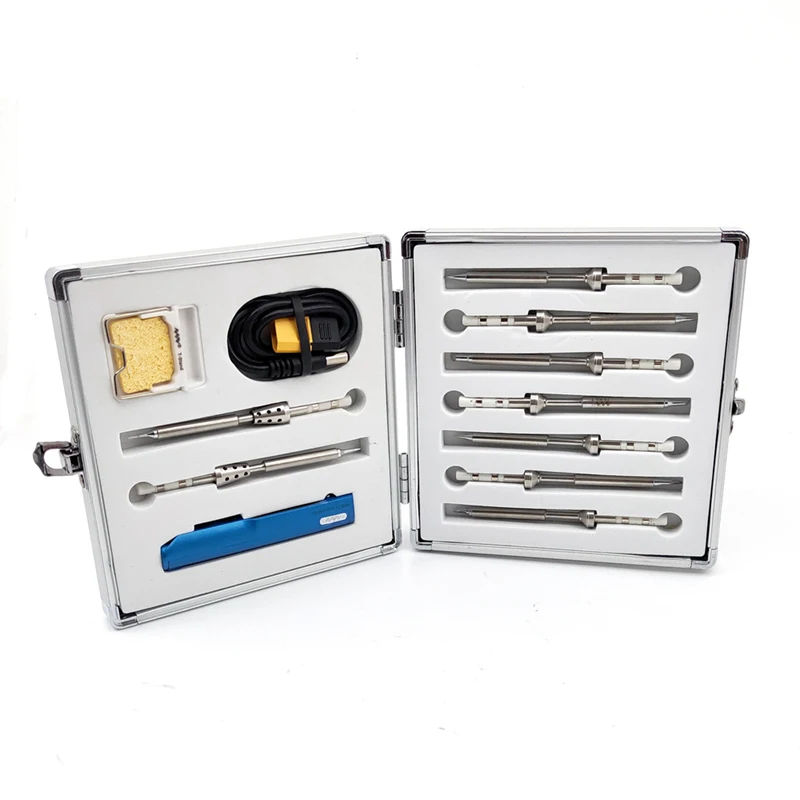 TS101 TS100 Soldering Iron Set Storage Box Aluminum Alloy Toolbox Solid Metal Tool Pack Case Container