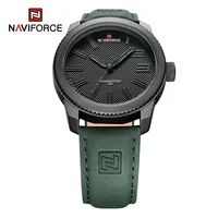 NAVIFORCE, reloj de negocios de lujo para hombre, resistente al agua hasta 3ATM, luminoso, deportivo, Original, con correa de cuero de cuarzo, reloj de pulsera a la moda para hombre