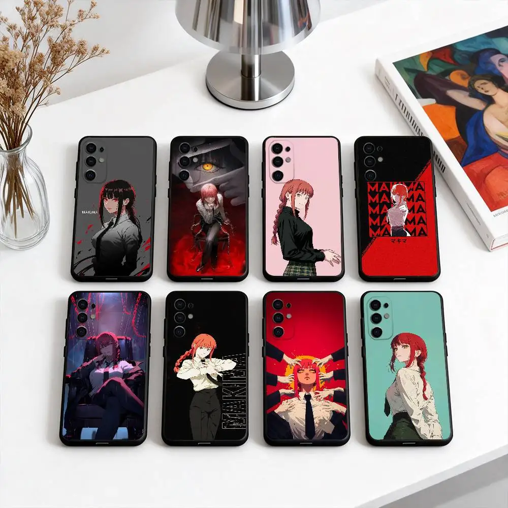 

C-Chain-saw Man M-Makima-CMM Phone Case For Samsung S25,S24,S21,S22,S23,S30,Ultra,S20,Plus,Fe,Lite,Note,10,Black Cover