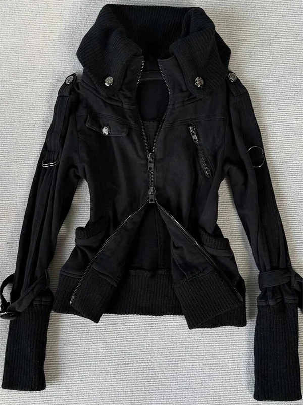 

Оригинальная женская мотоциклетная куртка Bla Workwear: новая винтажная американская ретро-модель для ранней весны, короткая верхняя одежда