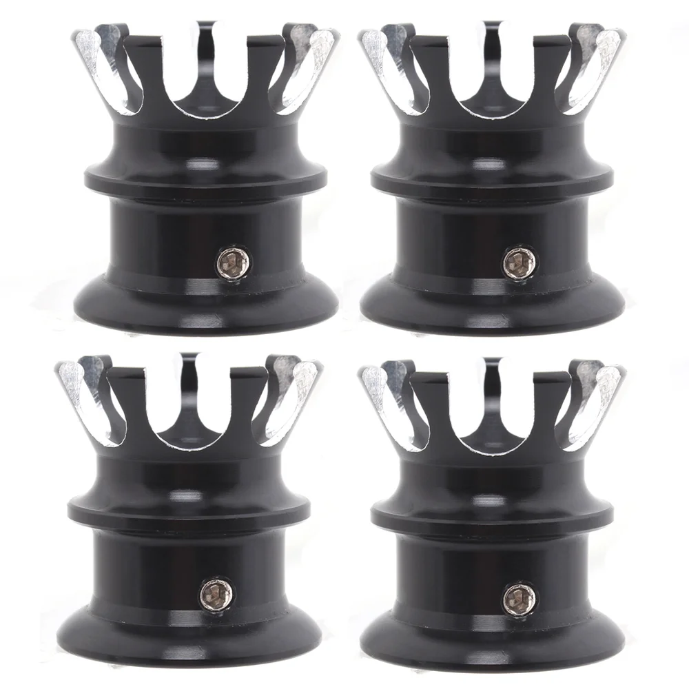 Motorcycle Black Engine Head Screw Cover  Bolt Cap Royal Crown Topper Accessories Fit For Harley XL883 Softail Dyna Sportster