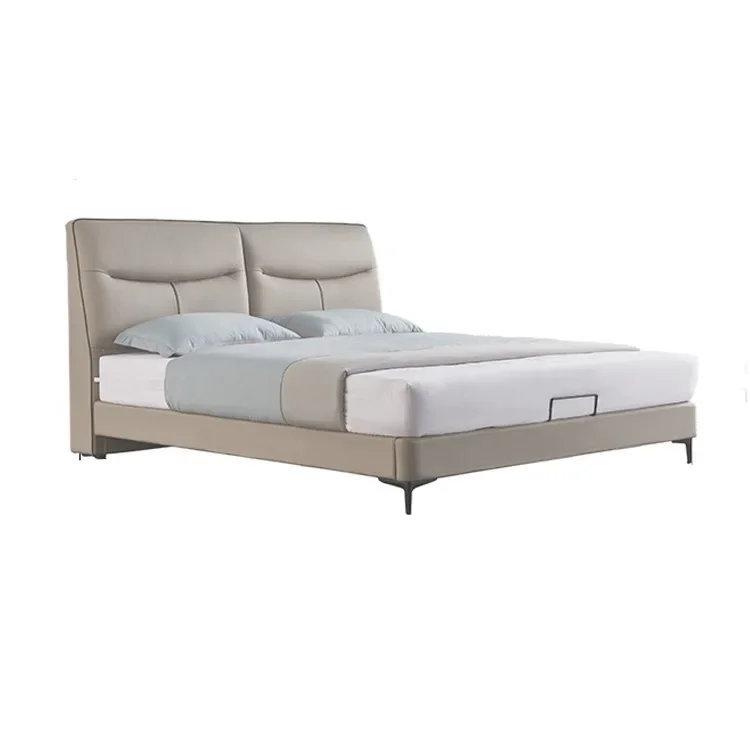 

Nordic, fabric bed, modern, simple, double, Italian, minimalist, solid wood, cat scratching cloth