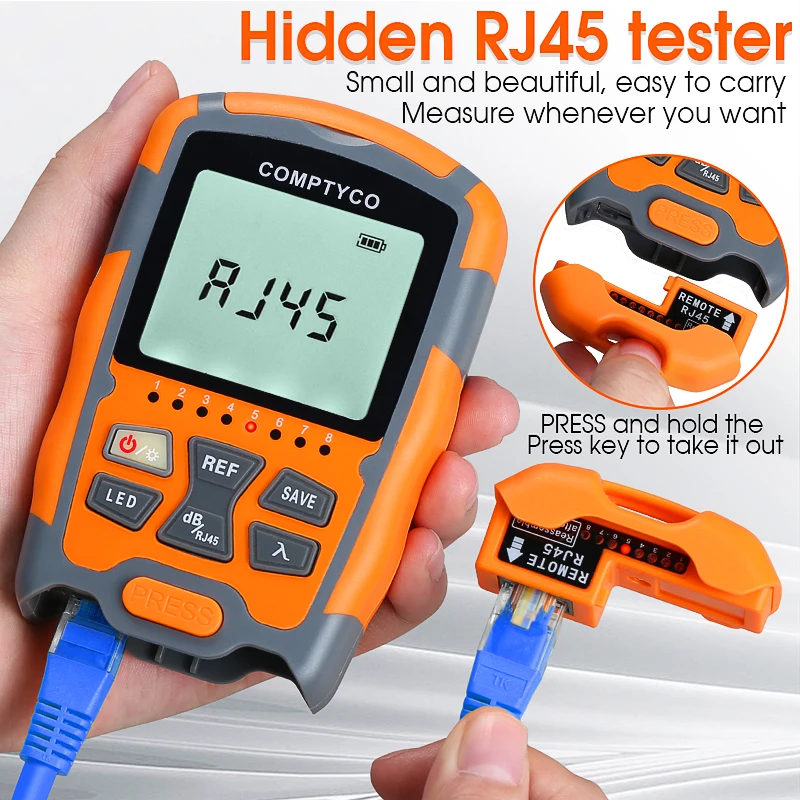 Mini Optical Power Meter M5/M7/MC5/MC7 FTTH Handheld Fiber Optical Cable Test OPM -50~+26/-70~+10dBm With Network Test/LED Light