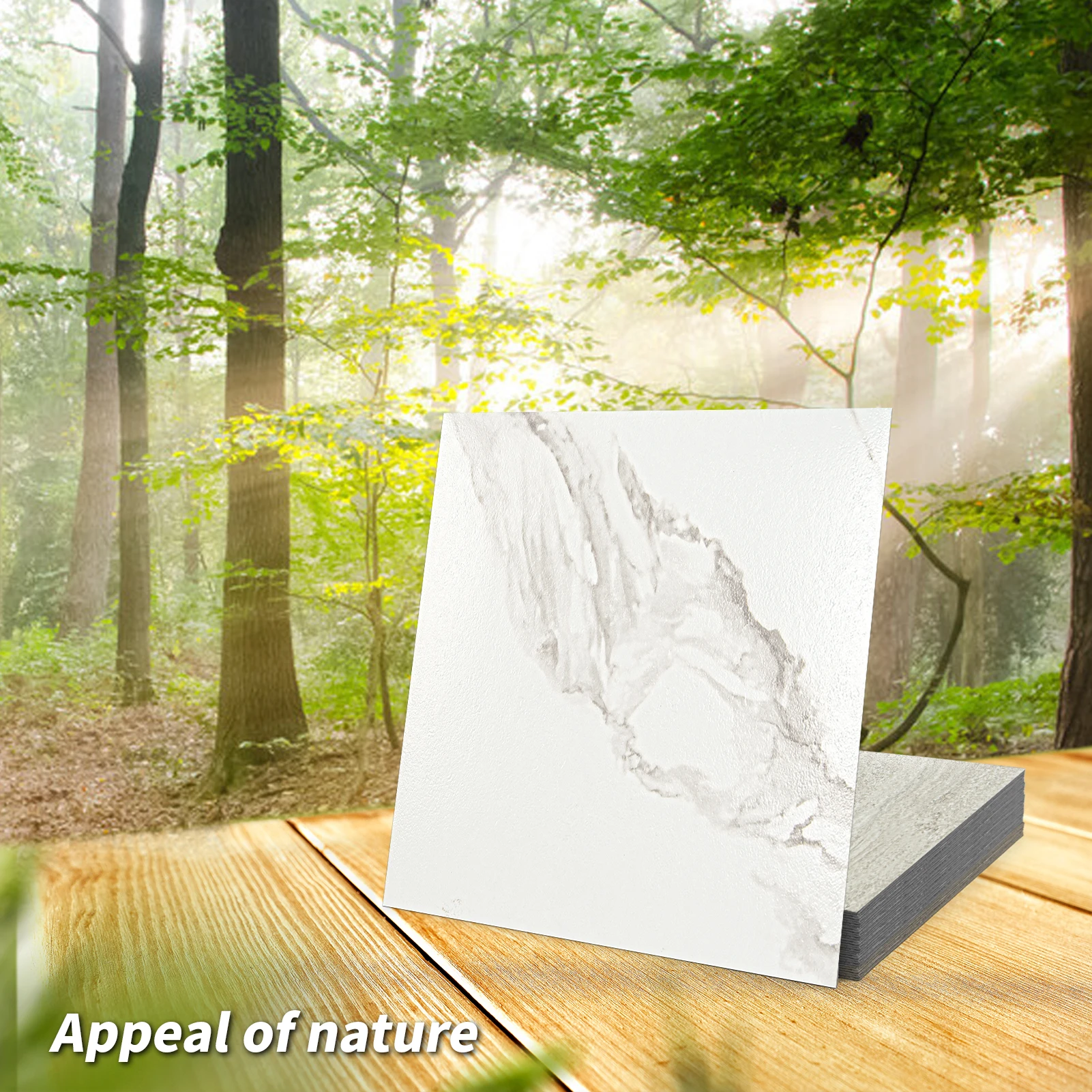 

Art3d Peel and Stick Floor Tile 30-Pack 12x12in Waterproof Vinyl Flooring Self Adhesive for Kitchen Bedroom White Beige Marble