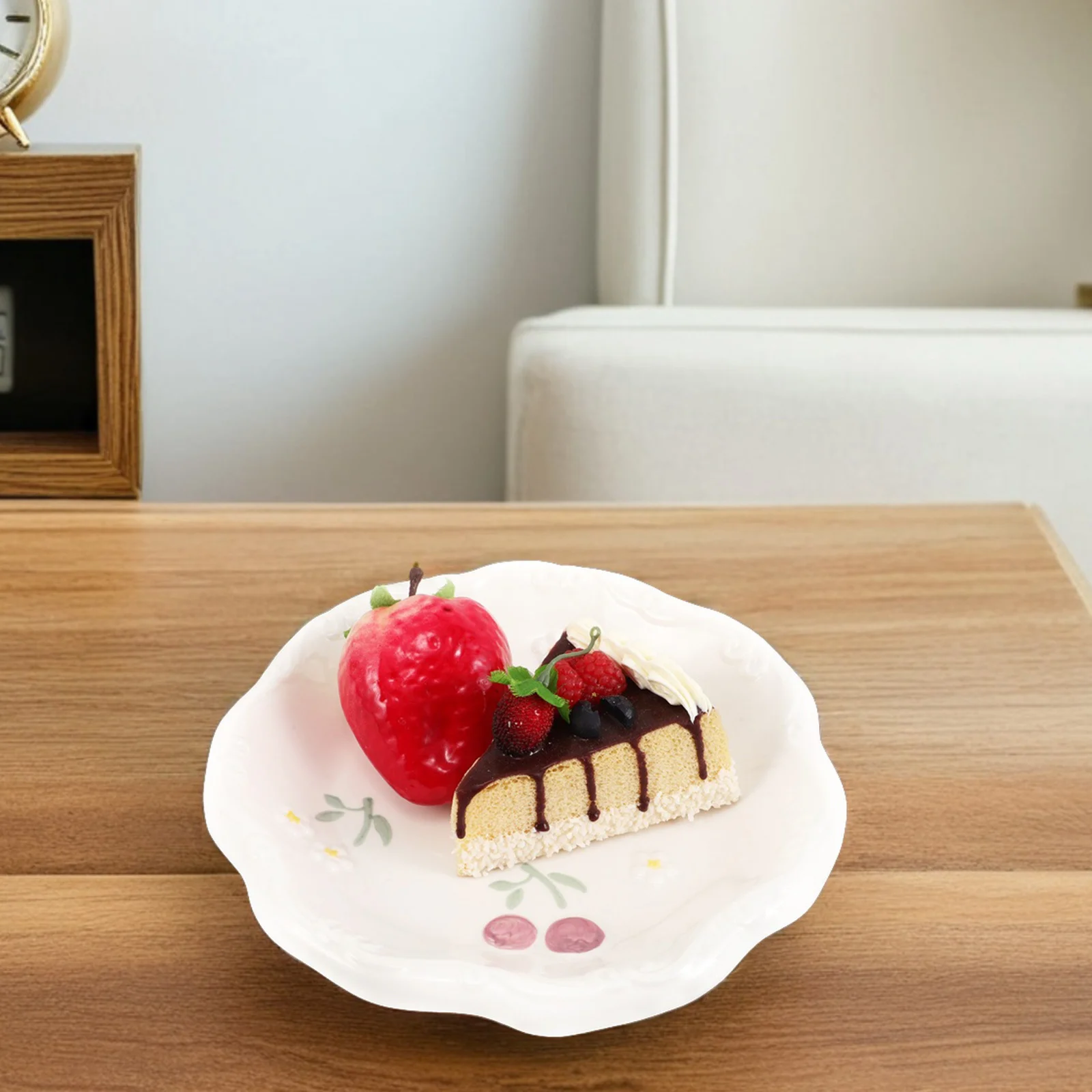 Ceramic Jewelry Tray with Irregular Shape Decorative Vanity Trinket Dish Ring Holder Jewelry Plate for Home Organization