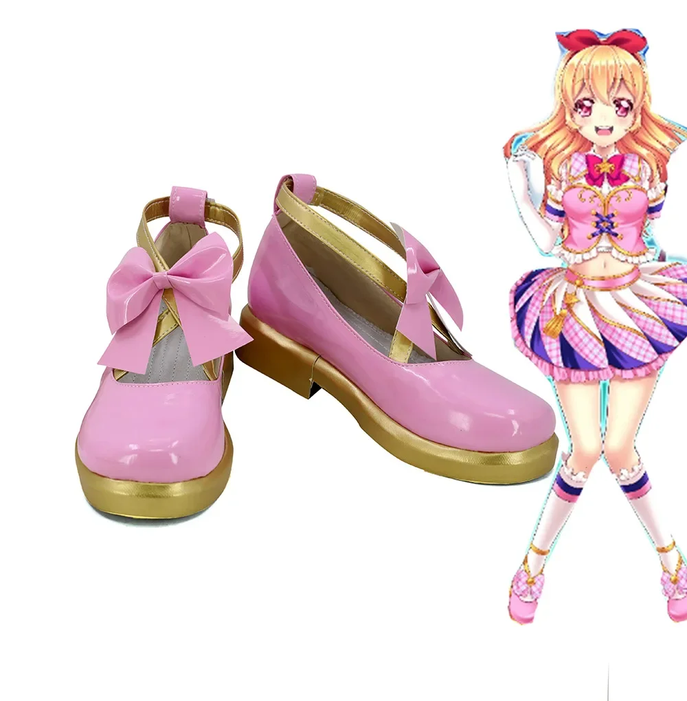 Aikatsu Idool Activiteit Hoshimiya Ichigo Cosplay Schoenen Roze Laarzen Op Maat Gemaakt