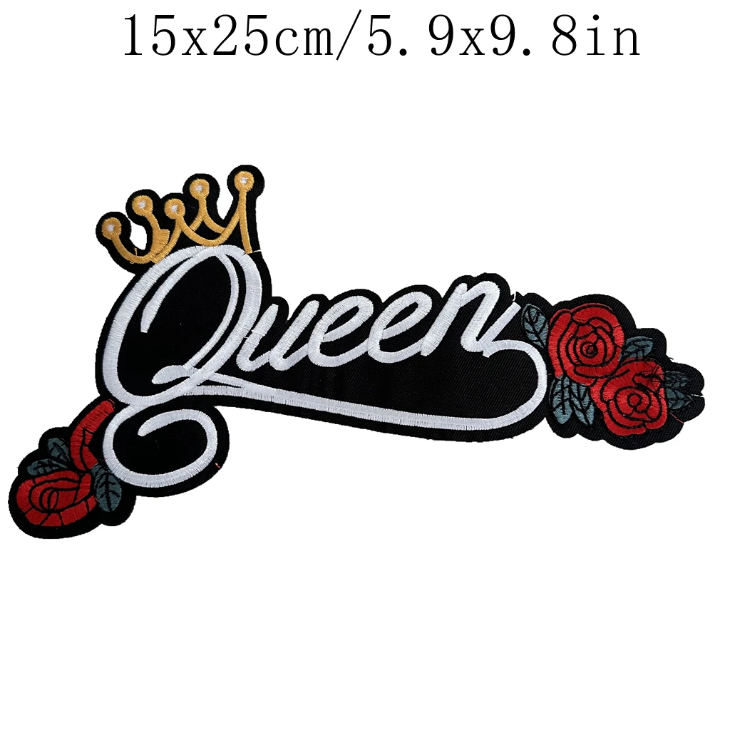 BIG SIZE QUEEN QUALITY LETTERS Embroidery Patch Clothing Accessories Cloth Sticker Clothing Sticker Cheongsam Embroidery