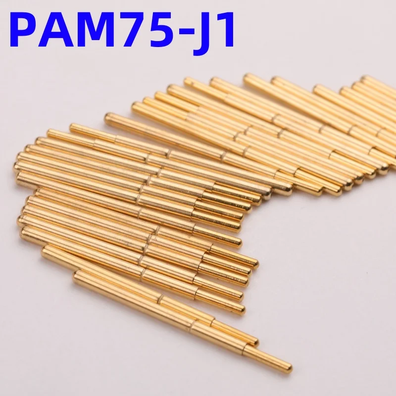 

Brass Spring Test Probe PAM75-J1 Durable Brass Test Probe Sleeve Household Convenient Gold Plated Test Tool 100 PCS