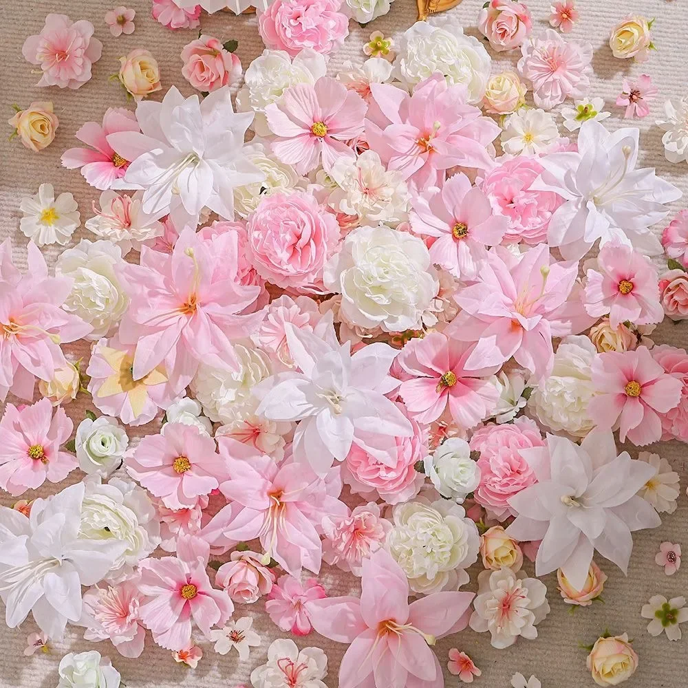 10/20/50 Stück Gemischte Künstliche Blumenköpfe Seidenblumen für Hochzeit Brautdekoration Partyzubehör Heimdekoration Geschenk Ornament – Detail 1