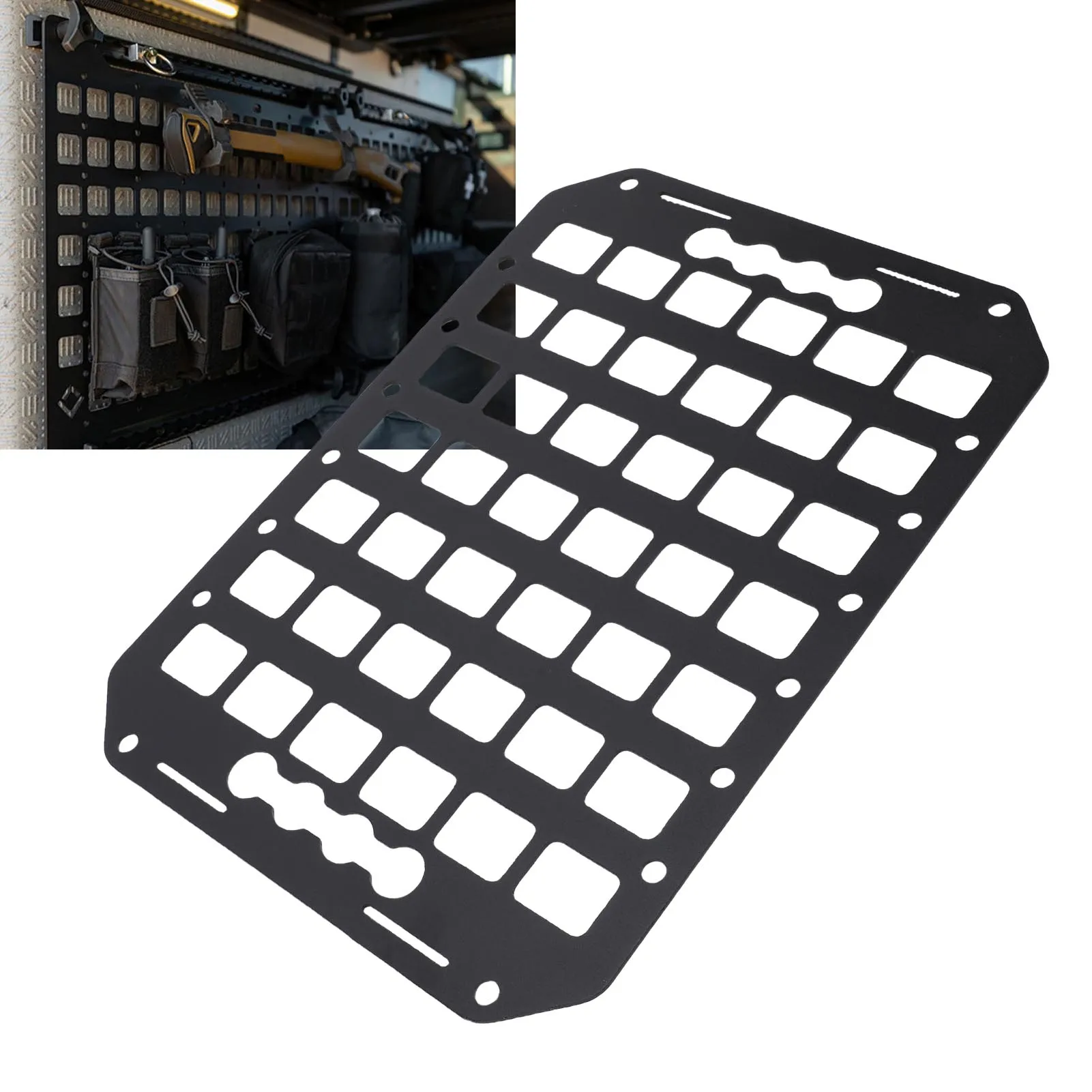356*254*2mm Truck Bed Panel Rack System Aluminum Cargo Storage Organizer Tools Rack for Sedans SUVs Pickup Van