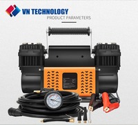 12V Double Cylinder Air Compressor Car Inflator Off Road High Pressure Tire Inflators Household Commercial Car Air Pumps