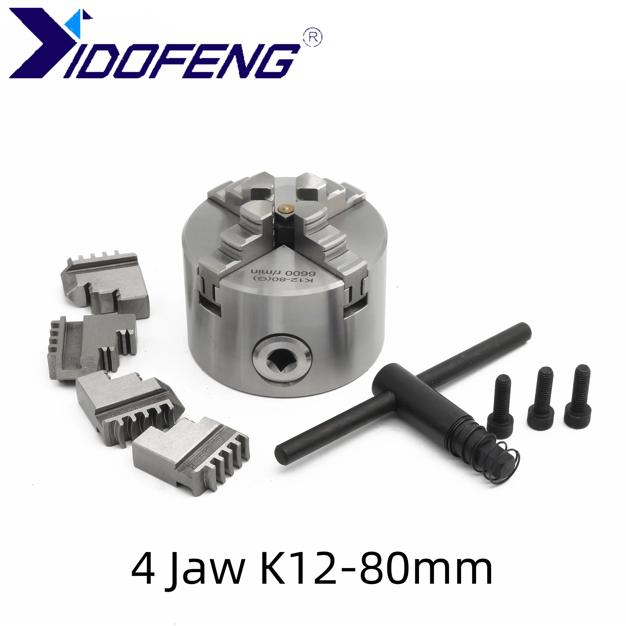 

4 Jaw K12-80mm K12-100mm Manual Chuck YIDOFENG Self-Centering Chuck For CNC Machine Tool Lathe Chuck