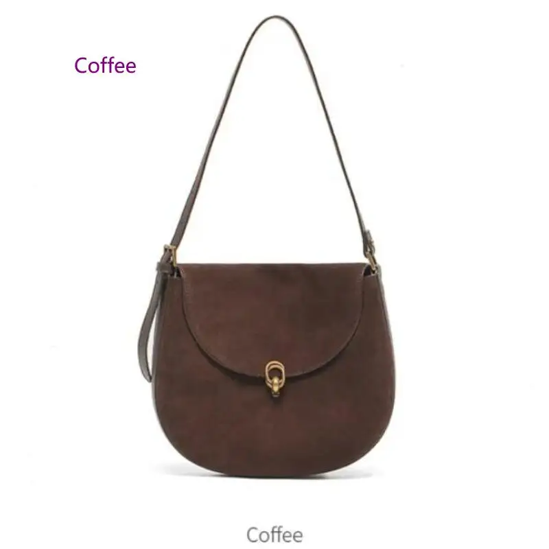 New Female Mini Matte cowhide leather Crossbody Bag Fashionable Versatile Shoulder Shell Handbag Lady Casual Phone Bag