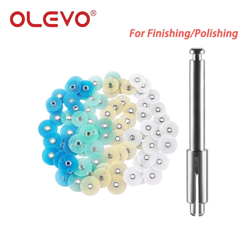 OLEVO 40/80 Pcs Dental Polishing Discs Wheel Gross Reduction Contouring Mandrel Strips Set Teeth Whitening Dentistry Materials