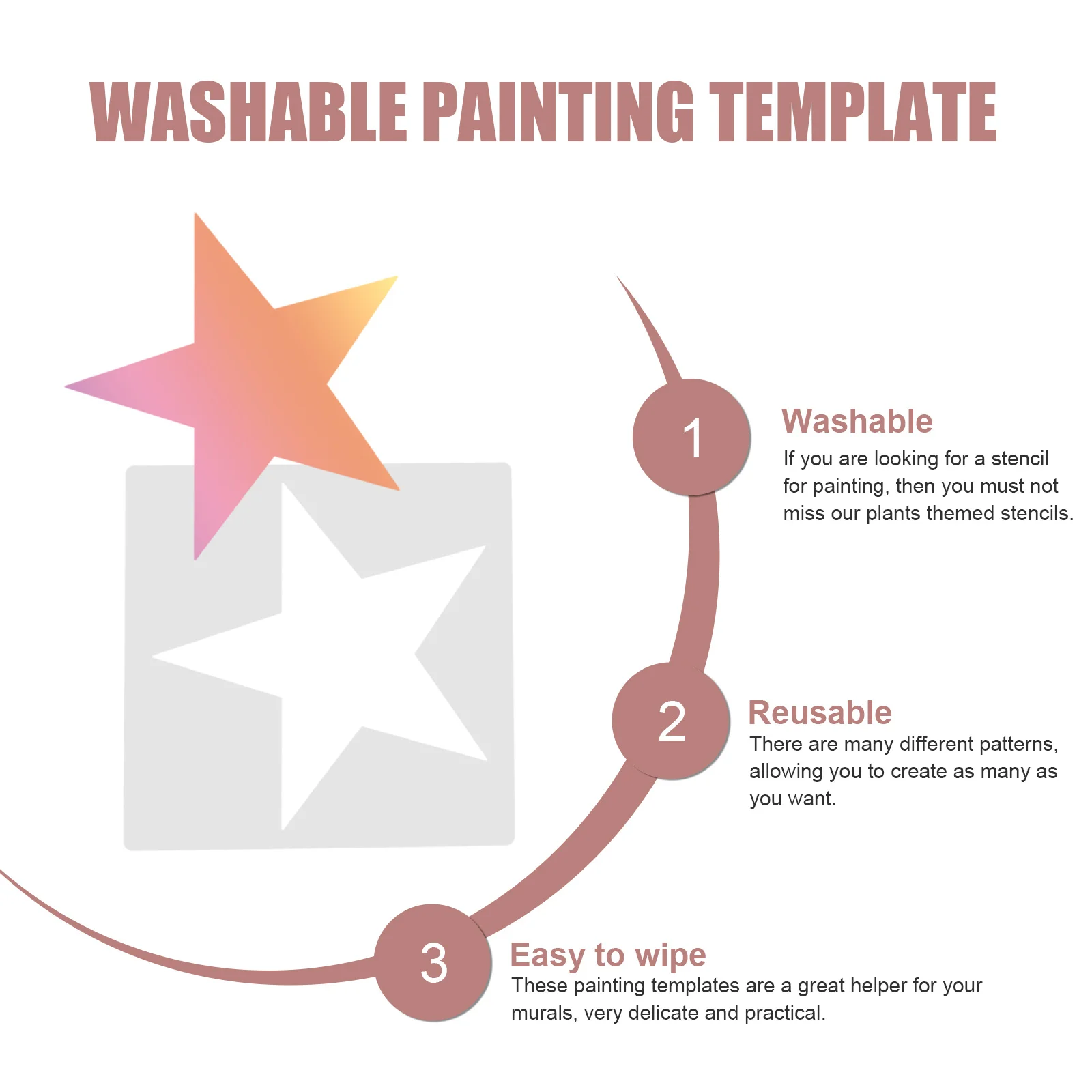 

8Pcs Star Drawing Stencils DIY Hollow Templates for Painting Crafts Scrapbooking Reusable Plastic Stencil Set Drawing Stencils