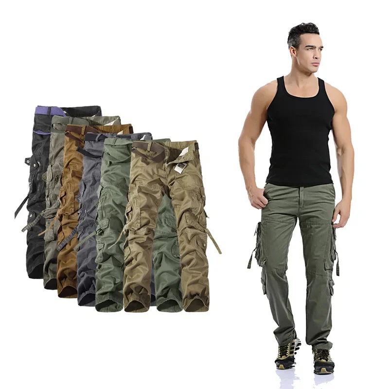 Amazon Classic Plus Size Multipocket Cargo Pants Loose Fit Casual Pants Trendy Men's Pants European And American Style