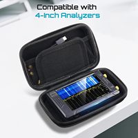 SEESII 4 Inch Protective Case Waterproof Shockproof for NanoVNA-H4 & TinySA Ultra EVA Hard Shell Storage Pouch Custom Foam