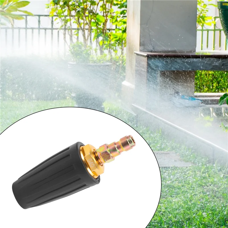 فوهة A45F-Turbo لغسالة الضغط، فوهة دوارة و7 أطراف، توصيل سريع 1/4 بوصة، 4000 رطل لكل بوصة مربعة