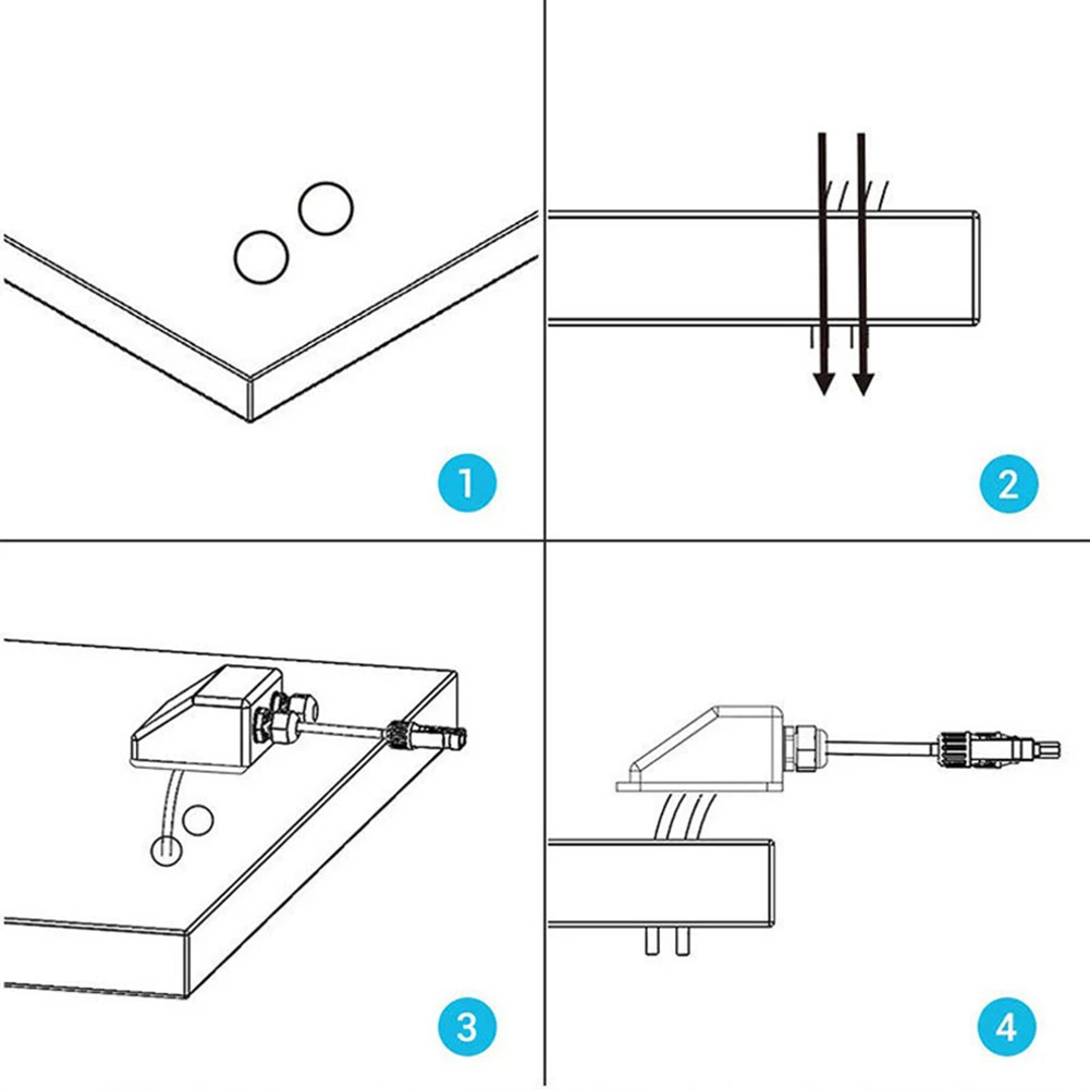 Solar Cable Motorhome Junction Box Single/Dual Hole Cable Entry Gland Box Motorhome Caravan Boat Junction Box Camper Accessories