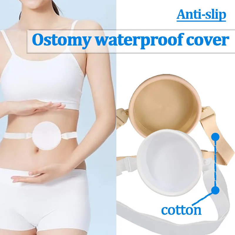 Ostomy Shower Protector Waterproof Stoma Bath Cover Adjustable Cloth Belt Colostomy Bag Shield For Stoma Care