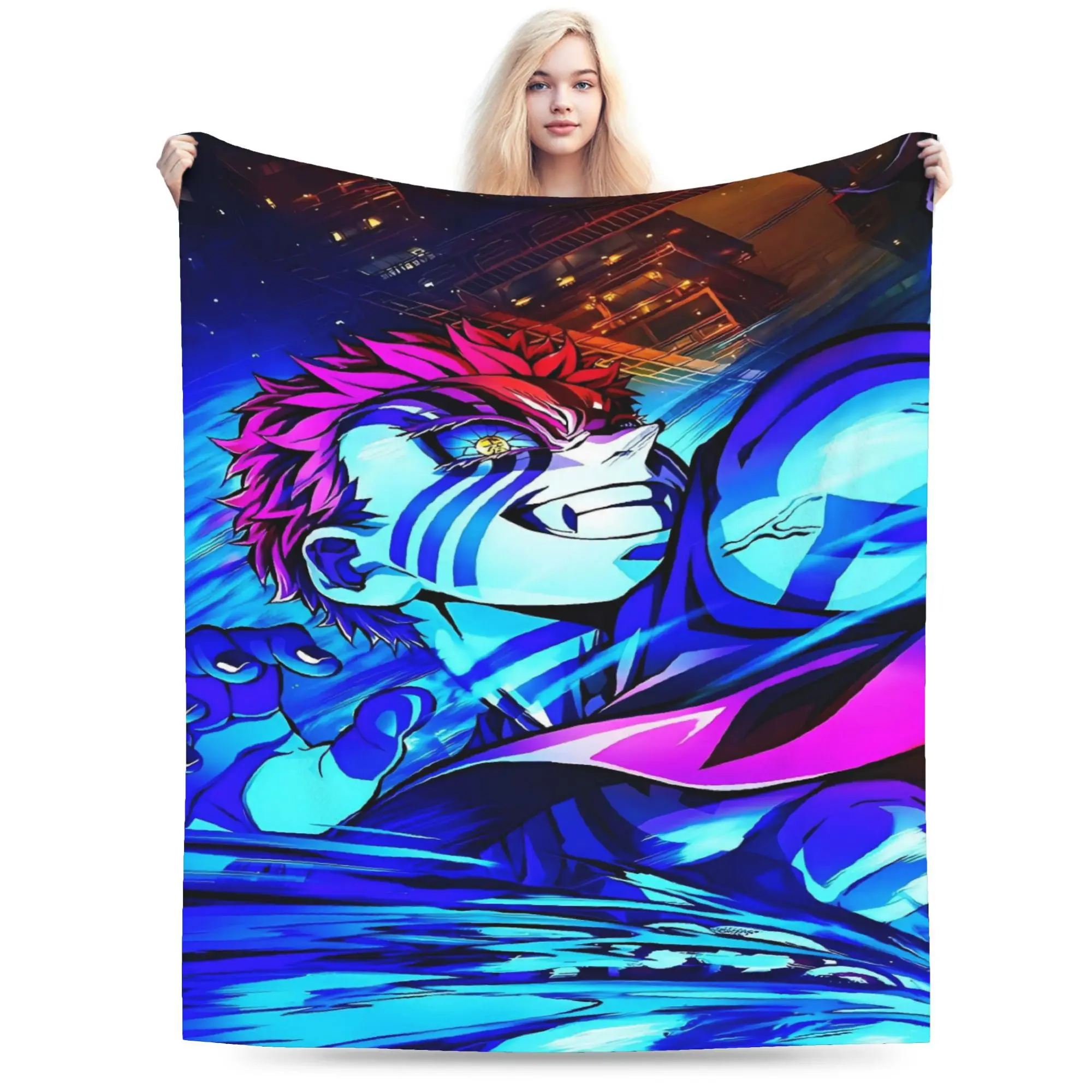 

Soft Warm BlanketBoy Girl Picnic Akaza Bedding Throws Anime Flannel Bedspread For Couch Chair Funny Sofa Bed Cover