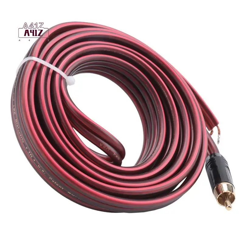 A41Z-RCA Speaker Cable Bare Wire Speaker Wire To RCA Plug,Replace RCA Plug Connector Adapter To Bare Wire Open Audio Video