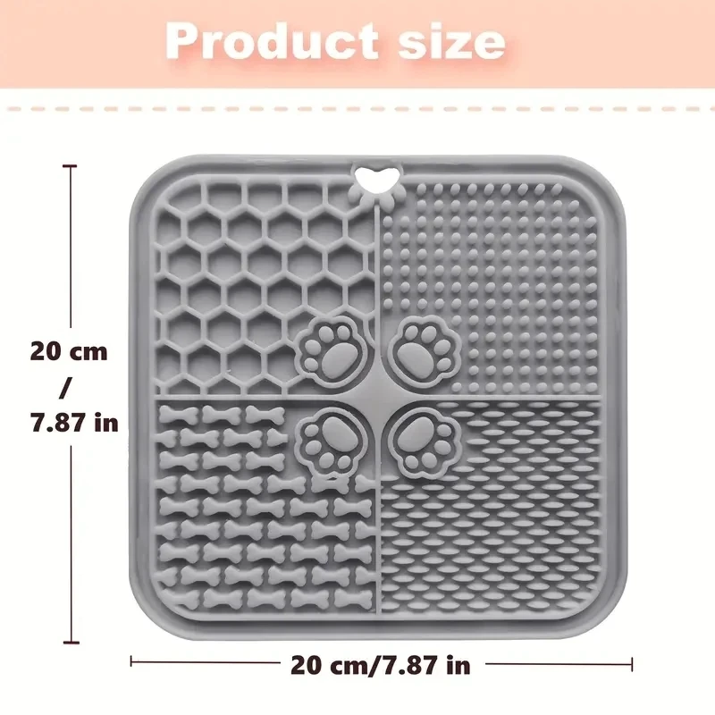 Silicone licking pad Pet Dog Lick Pad Bath Peanut Butter Slow Eating Licking Feeder Cat Lickmat Feeding Dog Lick Mat dog feeder