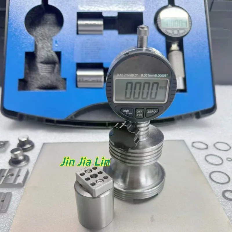 Diesel Injector Shim Grinding Kit with Diamond Lapping Plate & Micrometer for Bosch Denso CAT