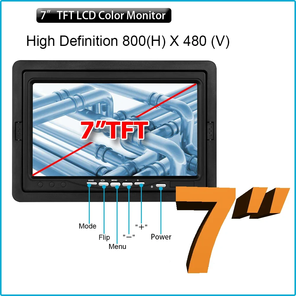 7 Inch Monitor 20M Cable Pipe Inspection Camera System Equipment With 23MM Camera Head Used for Pipeline Inspection