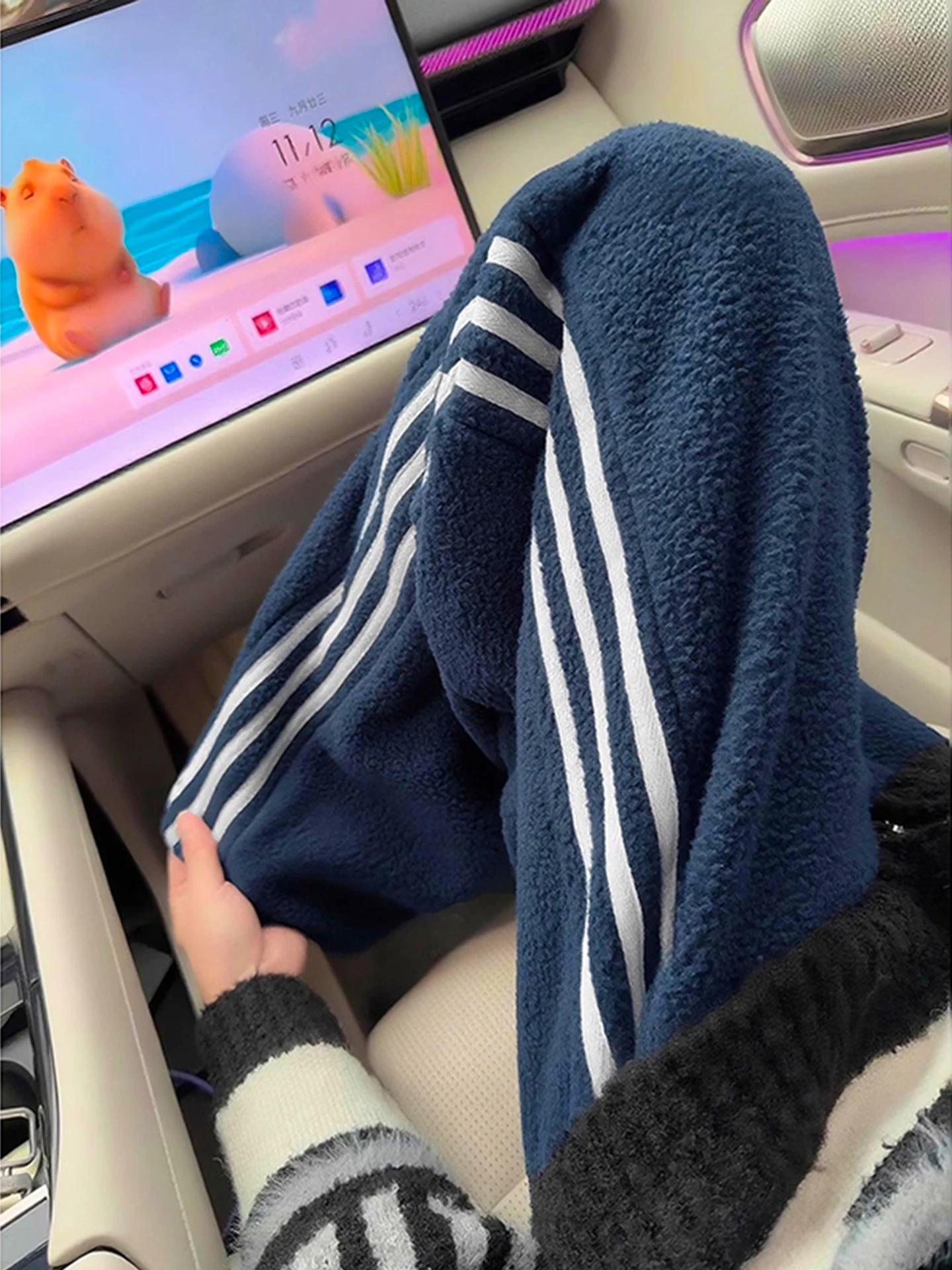 

Мужские зимние теплые брюки Thiened Fce с начесом, широкие, прямые, свободного кроя, из хлопка с вельветом, стандартный крой