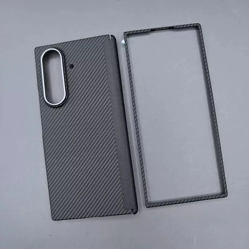 Etui magnetyczne z włókna węglowego do Samsung Galaxy Z Fold 7 z obrotowym wałkiem, owijka z włókna aramidowego 600D, magnetyczna obudowa Z Fold7, etui Magsafe — zdjęcie produktu 2